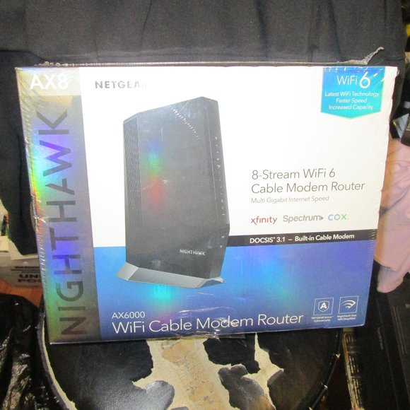 NETGEAR Nighthawk CAX80 AX6000 Wi-Fi 6 Router w/ DOCIS 3.1 Cable Modem - Picture 1 of 2